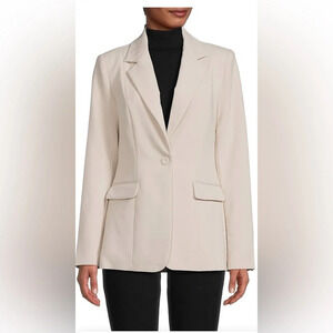 Elie By Elie Tahari Solid Single Breasted Blazer  Career Classic NWT Size 6